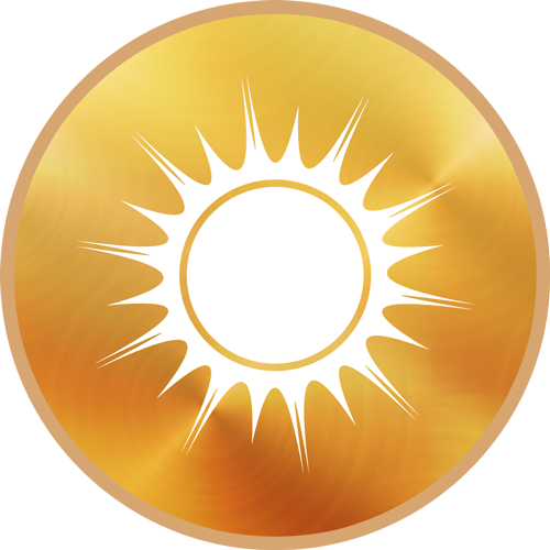 symbols-illuminati-buttons-gold-sun-color